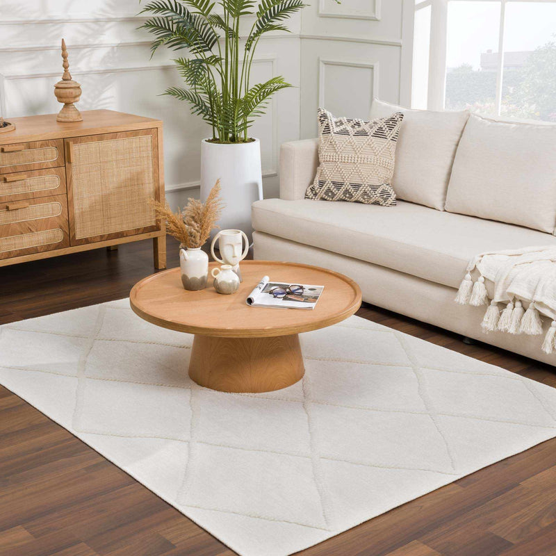 Amani White Washable Area Rug