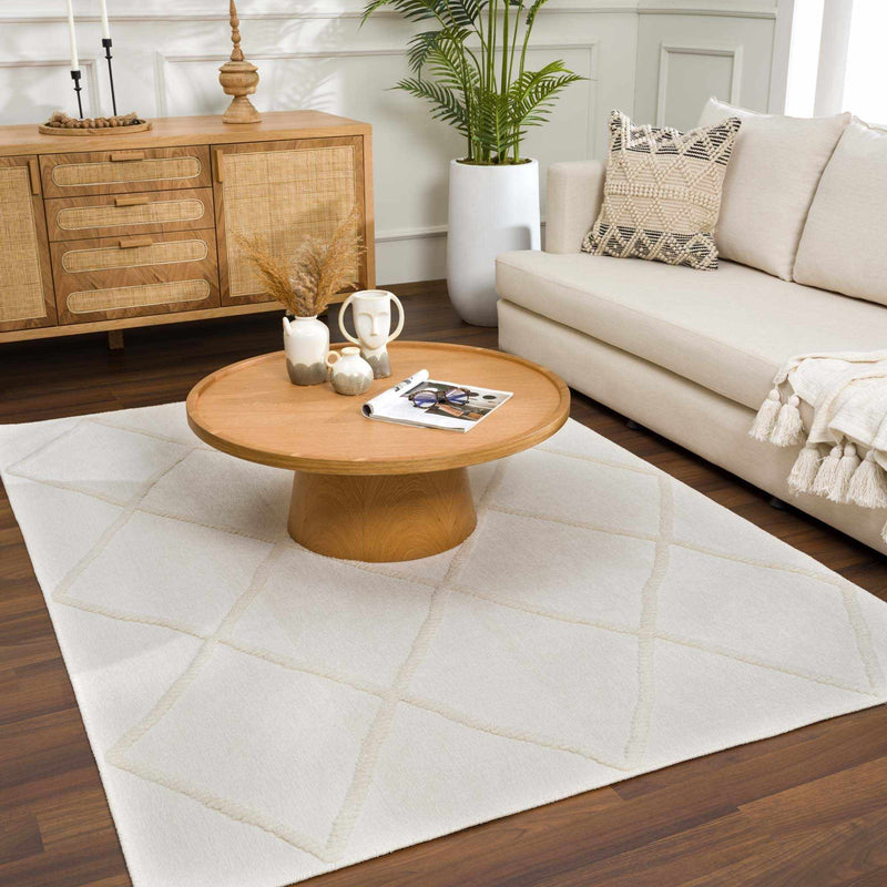 Amani White Washable Area Rug