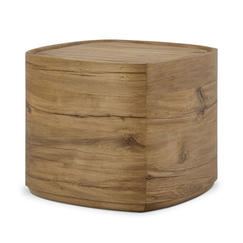 Leandro Natural Reclaimed French Oak End Table | ready to ship!