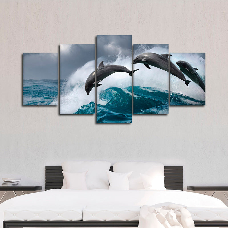 Leaping Dolphins Wall Art