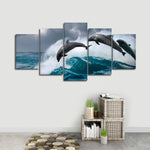 Leaping Dolphins Wall Art