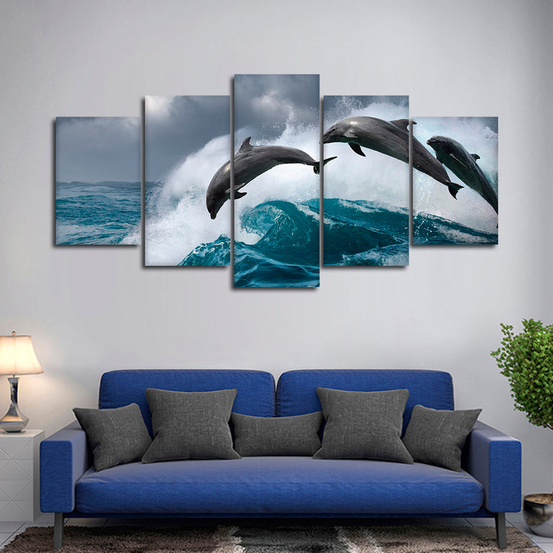 Leaping Dolphins Wall Art