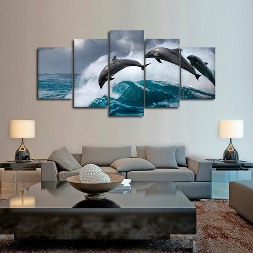 Leaping Dolphins Wall Art