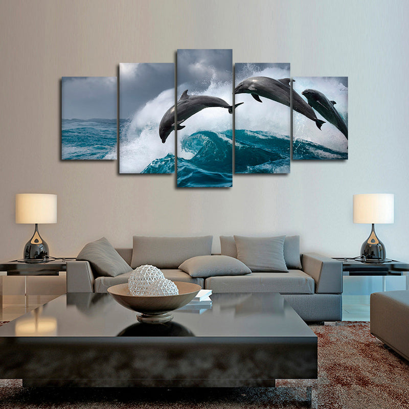 Leaping Dolphins Wall Art