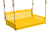 Keystone Amish Co. Twin York Recycled Plastic Swing Bed, Lemon Yellow