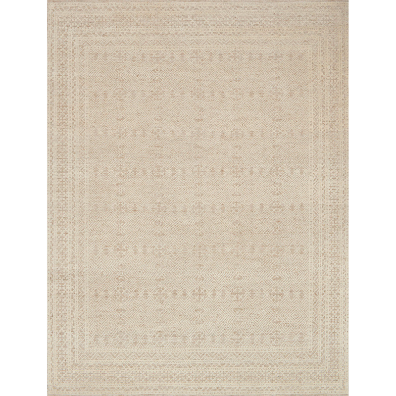 Ollie Oatmeal/Ivory Hand-Knotted Rug
