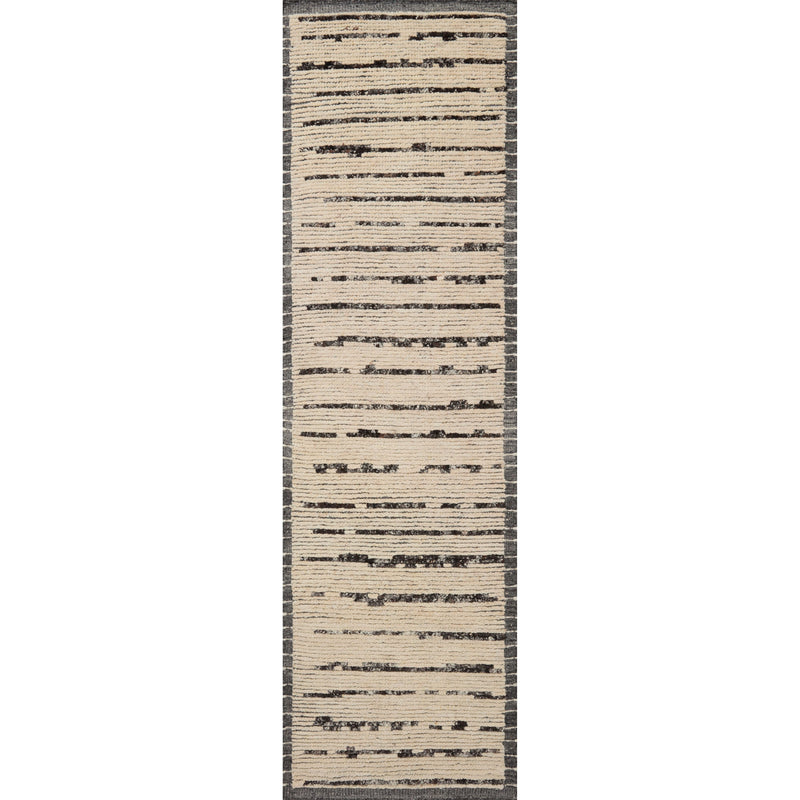 Amber Lewis x Loloi Briyana Natural / Black Hand-Knotted Runner