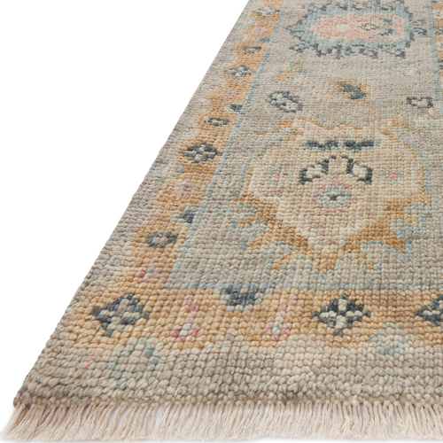 Helena Grey / Gold Hand-Knotted Rug