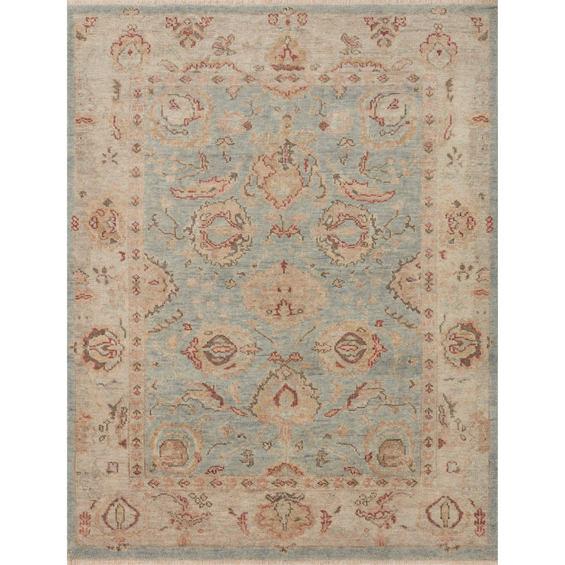 Helena Light Blue / Beige Hand-Knotted Rug