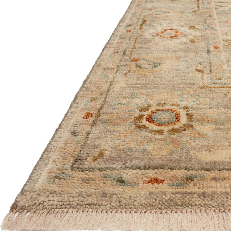 Helena Light Grey / Multi Hand-Knotted Rug