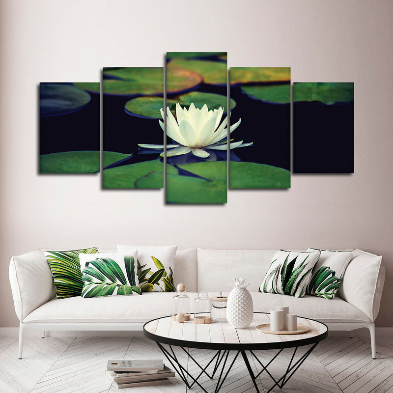 Lotus And Leaves Wall Art