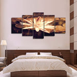Sepia Lotus Flower Wall Art