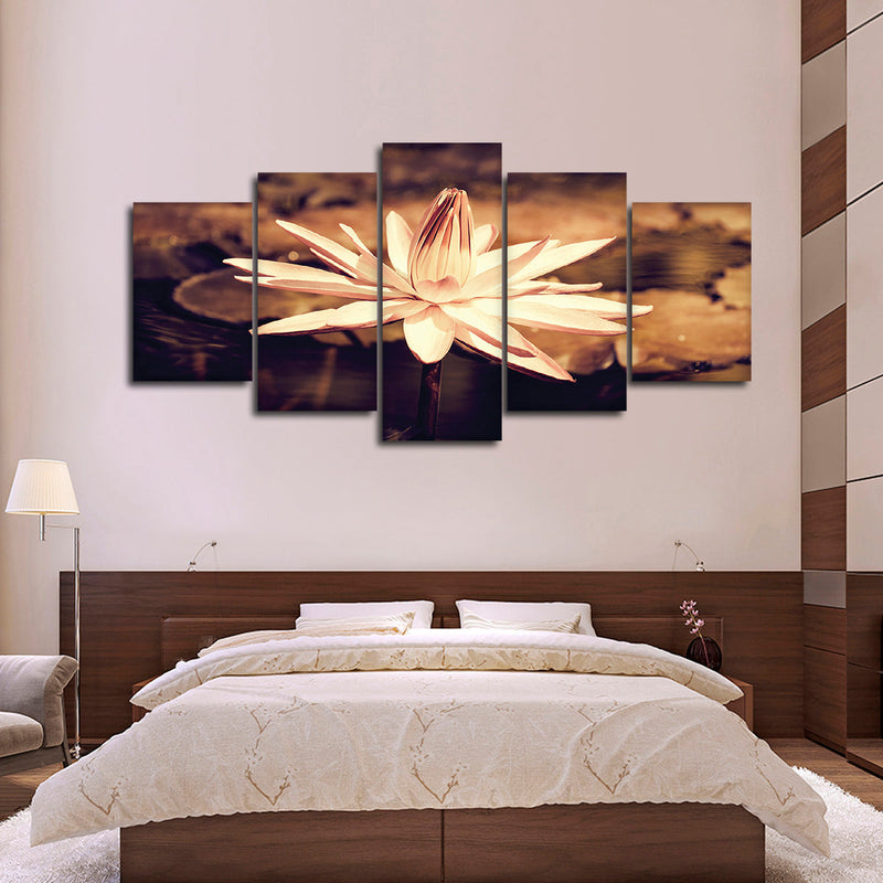 Sepia Lotus Flower Wall Art