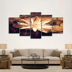 Sepia Lotus Flower Wall Art