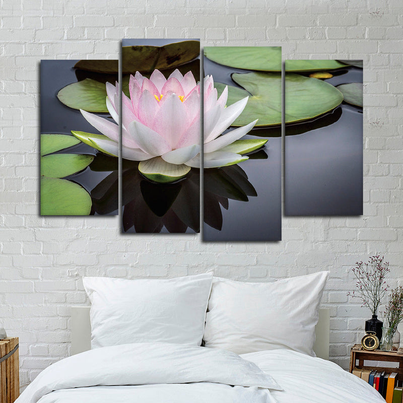 Pinkish White Lotus Wall Art