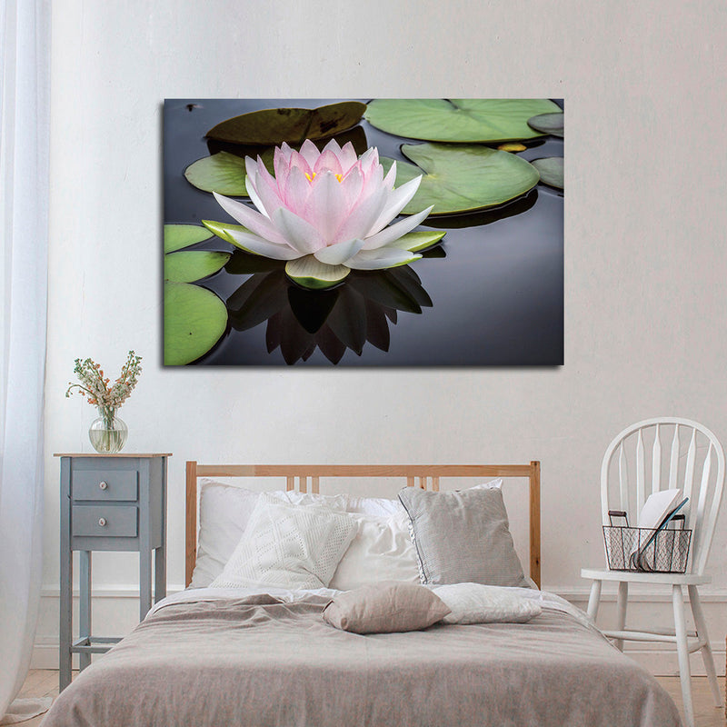 Pinkish White Lotus Wall Art