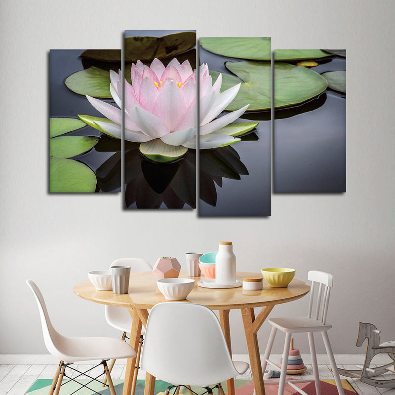 Pinkish White Lotus Wall Art