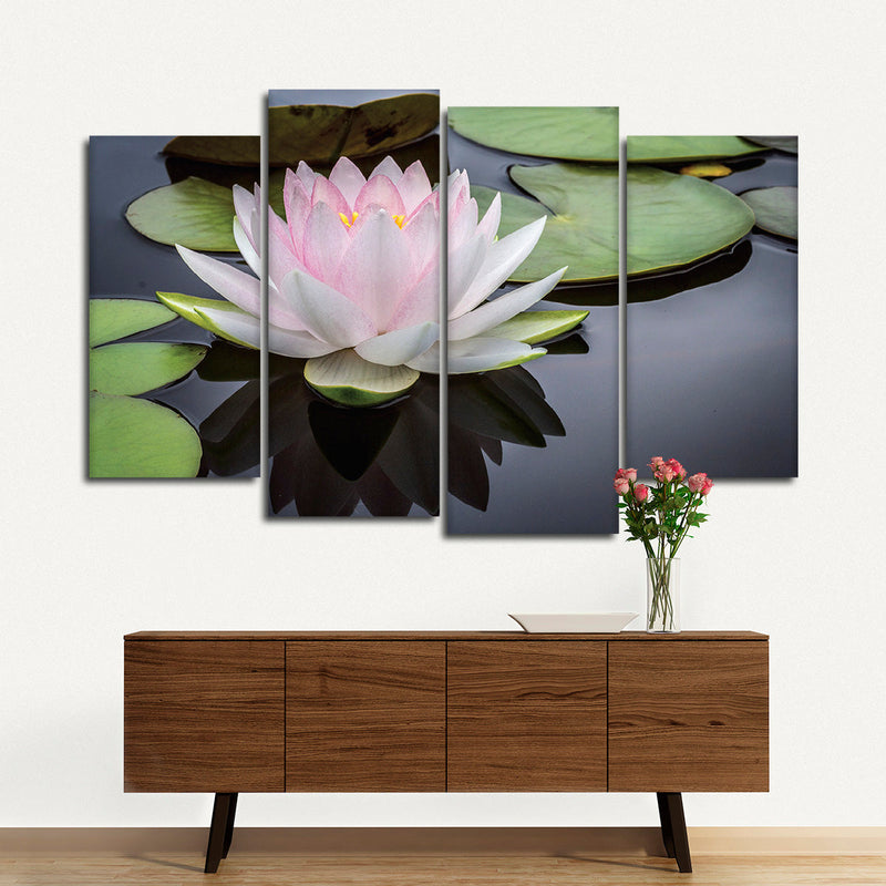Pinkish White Lotus Wall Art