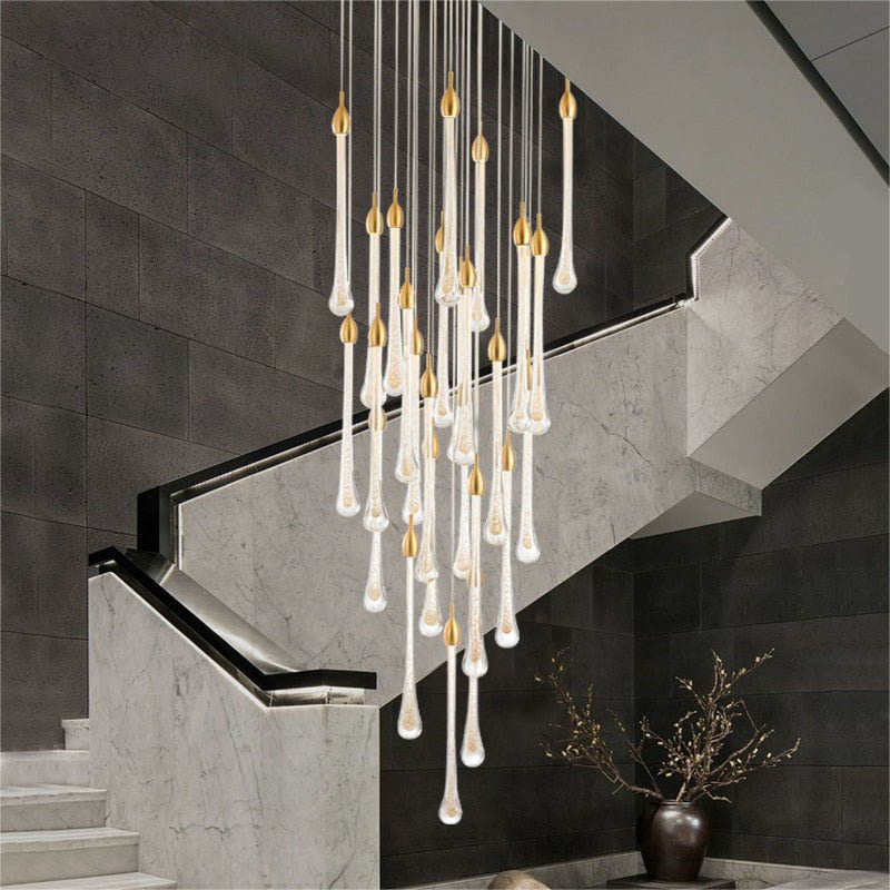 MIRODEMI® Luxury modern crystal chandelier for staircase, living space, bathroom, stairwell