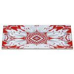 Handmade Reverse Painted Mirror Tray with Beveled Edge in Tomato Red - Small