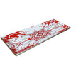 Handmade Reverse Painted Mirror Tray with Beveled Edge in Tomato Red - Small