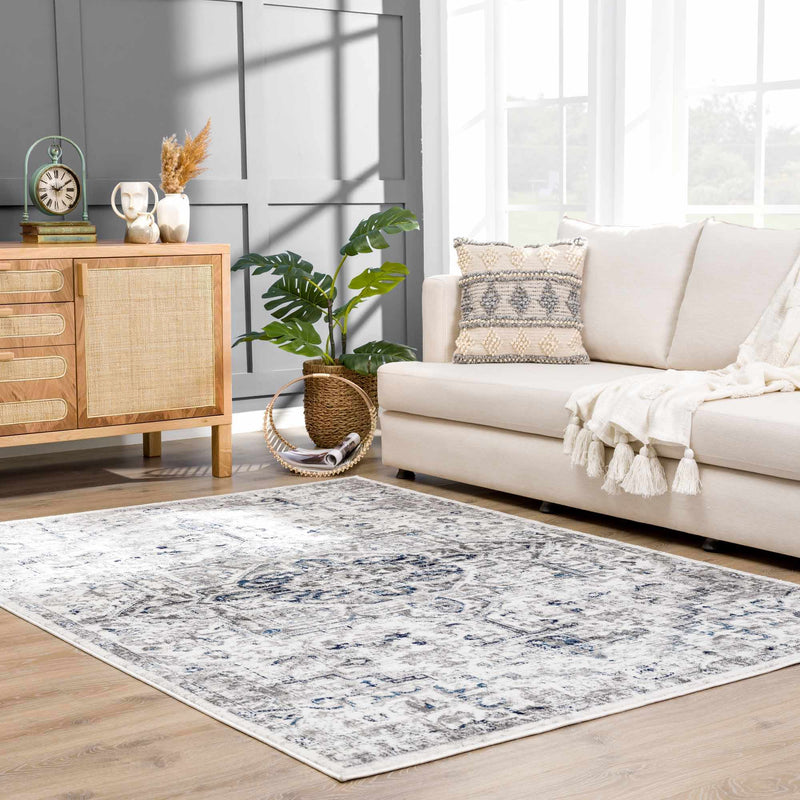 Buenaventura Cream & Navy Area Rug