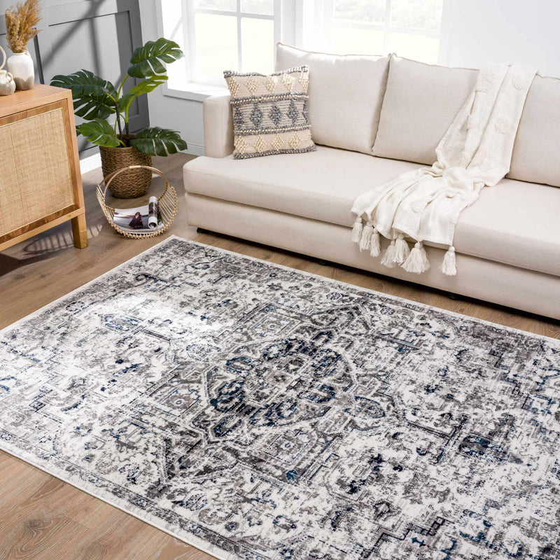 Buenaventura Cream & Navy Area Rug