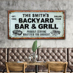 Backyard Bar & Grill Sign XXIV
