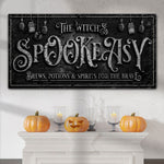 The Witch's Speakeasy Bar Halloween Sign
