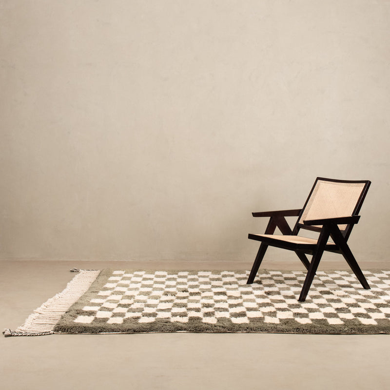 Checkered Garden - Luxury Shag Moroccan Rug