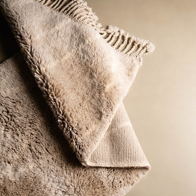 Desert sands - Luxury Shag Moroccan Runner Rug