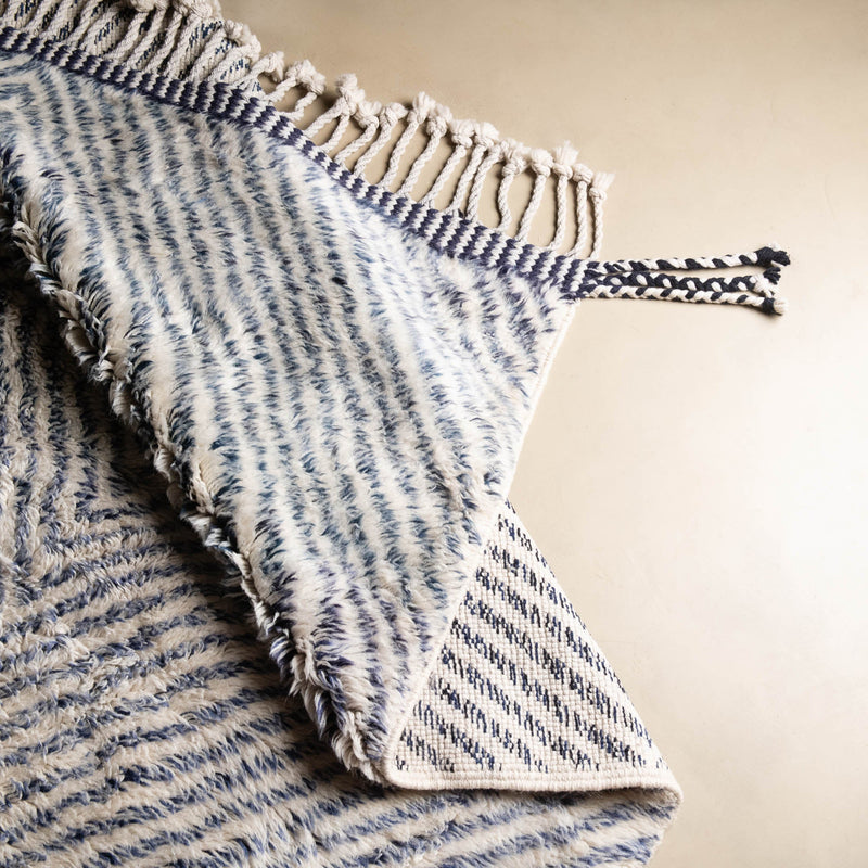 Blue Diamond - Luxury Shag Moroccan Rug