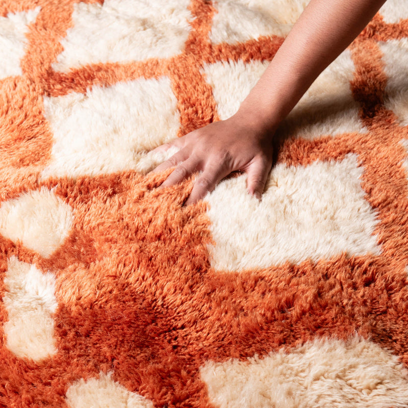Vibrant Blaze - Luxury Shag Moroccan Rug