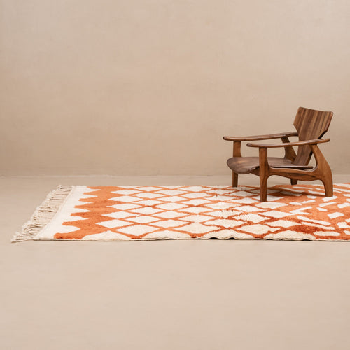 Vibrant Blaze - Luxury Shag Moroccan Rug