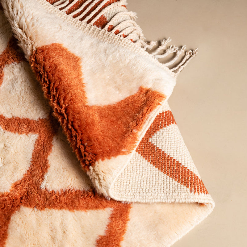 Vibrant Blaze - Luxury Shag Moroccan Rug