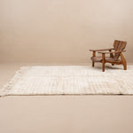 Sandy Gridlines - Luxury Shag Moroccan Rug