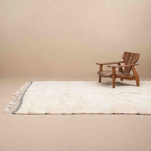Melodic Monochrome - Luxury Shag Moroccan Rug
