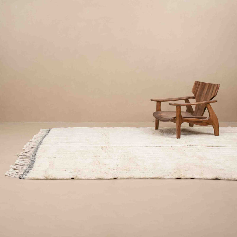 Melodic Monochrome - Luxury Shag Moroccan Rug