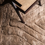 Leading Lines II - Luxury Shag Moroccan Rug