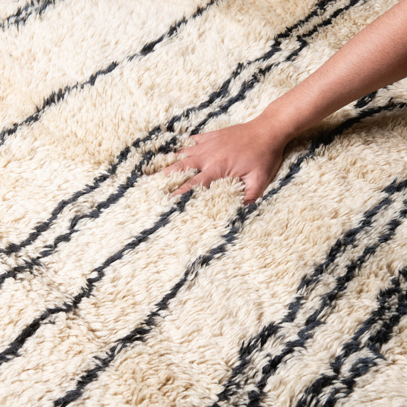 Metro Lines - Luxury Shag Moroccan Rug
