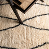 Monochrome Mirage - Luxury Shag Moroccan Runner Rug