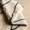 Monochrome Mirage - Luxury Shag Moroccan Runner Rug