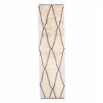 Monochrome Mirage - Luxury Shag Moroccan Runner Rug