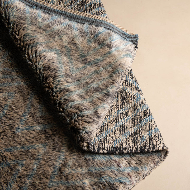 Earthen Zigzag - Luxury Shag Moroccan Rug