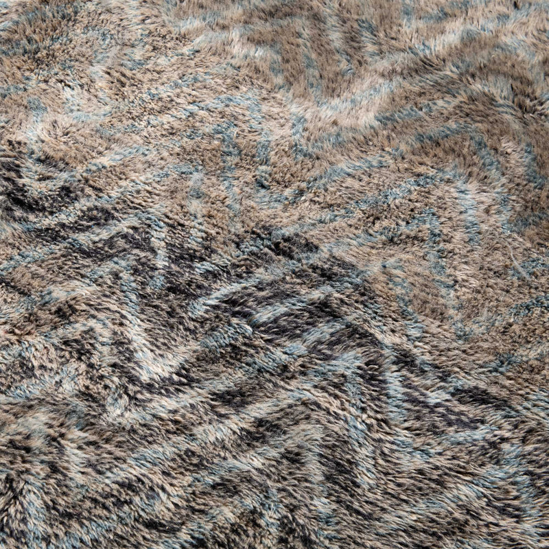 Earthen Zigzag - Luxury Shag Moroccan Rug