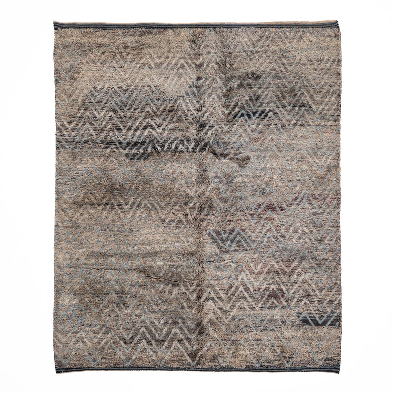 Earthen Zigzag - Luxury Shag Moroccan Rug