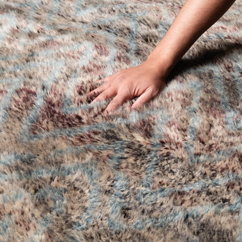 Earthen Zigzag - Luxury Shag Moroccan Rug
