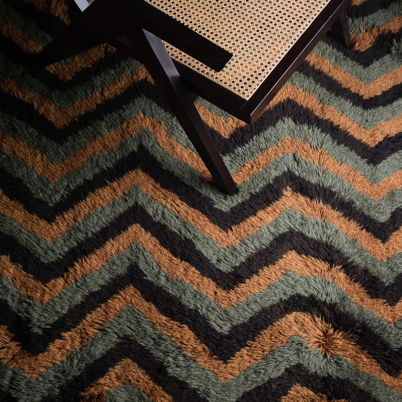 Winding track - Luxury Shag Moroccan Rug