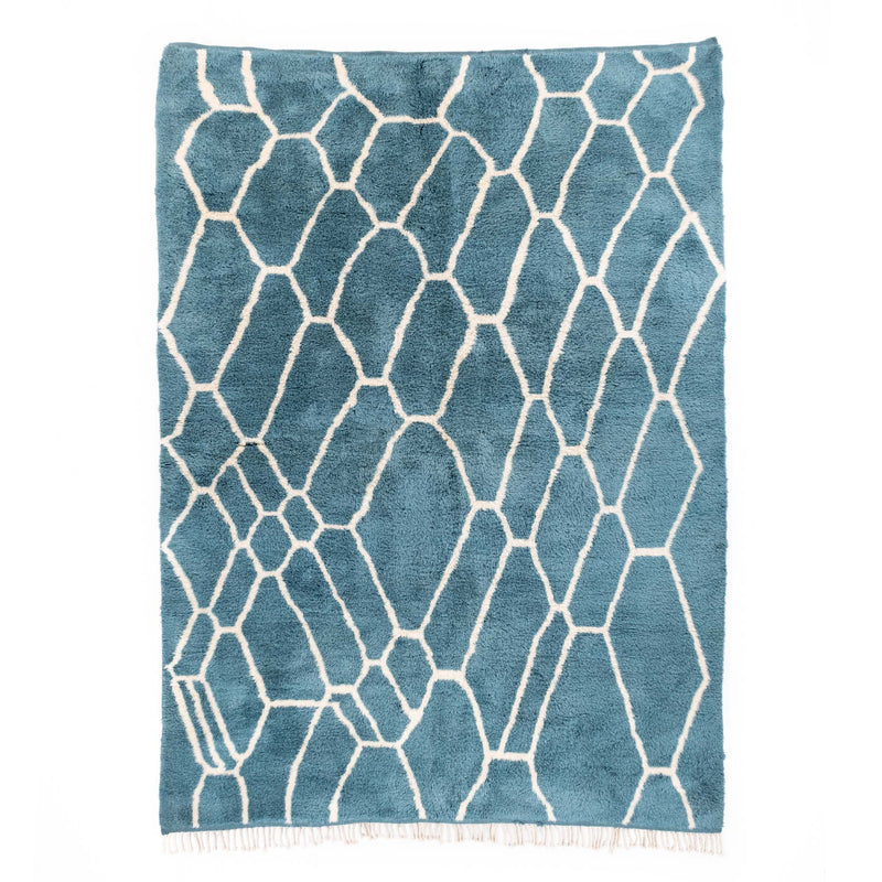 Aquamarine Dreams - Luxury Shag Moroccan Rug