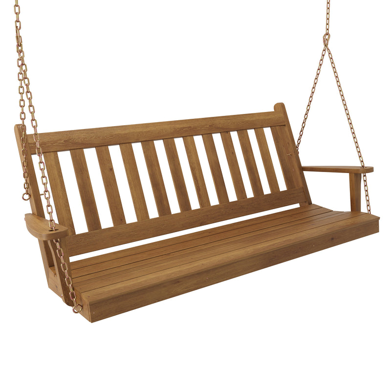 Keystone Amish Co. 4 Foot Franklin Red Cedar Porch Swing without Cupholders